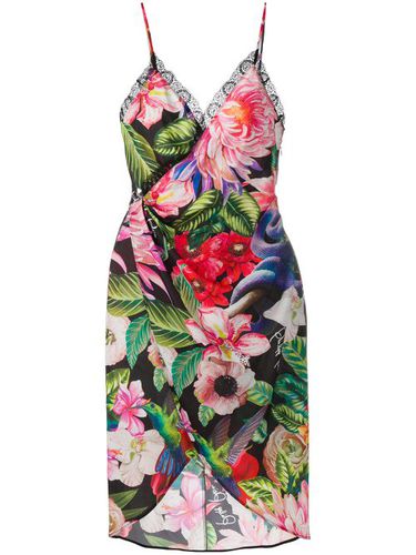 Robe portefeuille à fleurs - Philipp Plein - Modalova