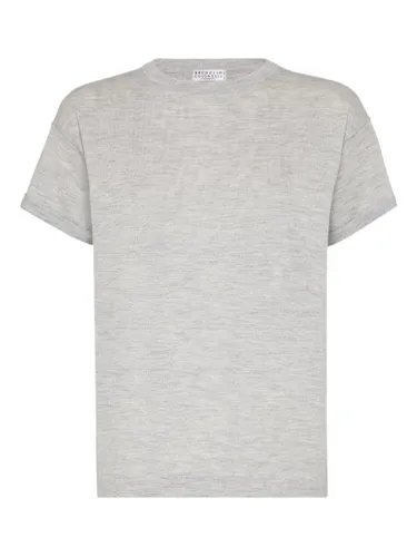 T-shirt en maille métallisée - Brunello Cucinelli - Modalova
