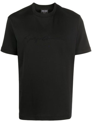 T-shirt à logo brodé - Giorgio Armani - Modalova