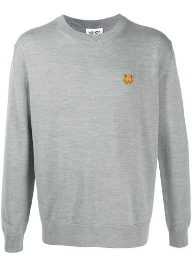 Kenzo pull à détail brodé - Gris - Kenzo - Modalova