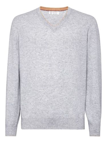 Pull à col v - Brunello Cucinelli - Modalova