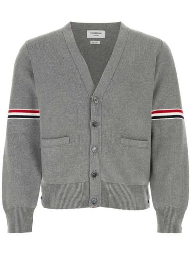 Cardigan en maille milanaise à bandes rayées - Thom Browne - Modalova