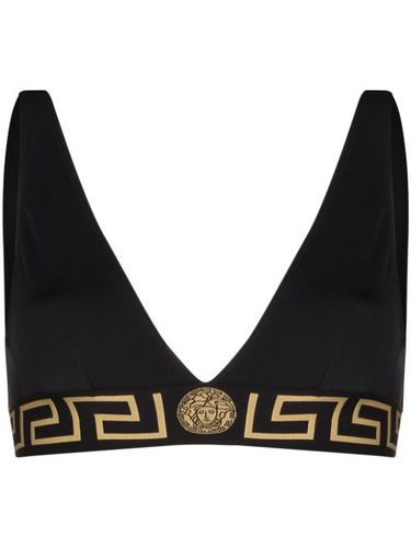 Haut de bikini à bordure Greca - Versace - Modalova