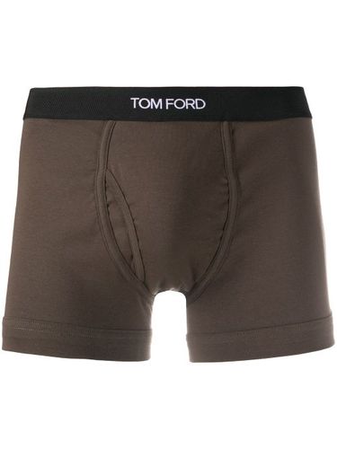 TOM FORD boxer à bande logo - Vert - TOM FORD - Modalova