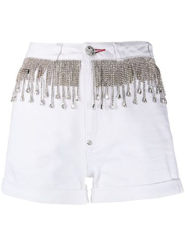 Short en jean à ornements en cristal - Philipp Plein - Modalova