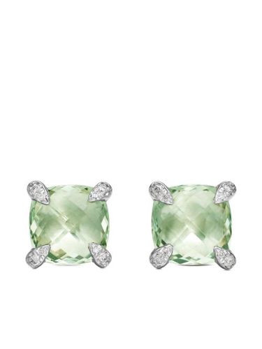 Boucles d'oreilles Châtelaine 9 mm en argent serties de quartz et de diamants - David Yurman - Modalova