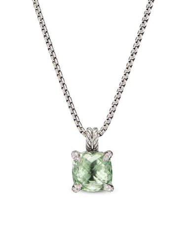 Collier Châtelaine en argent sterling serti de quartz prase et de diamants - David Yurman - Modalova