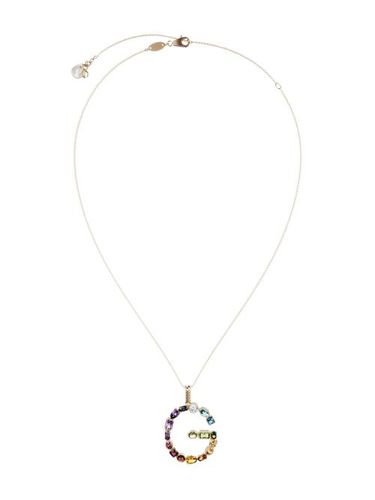 Collier en pierre précieuse à pendentif G - Dolce & Gabbana - Modalova