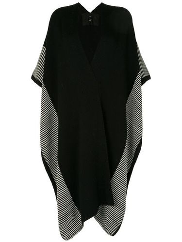 Poncho rayé à design ouvert - VOZ - Modalova