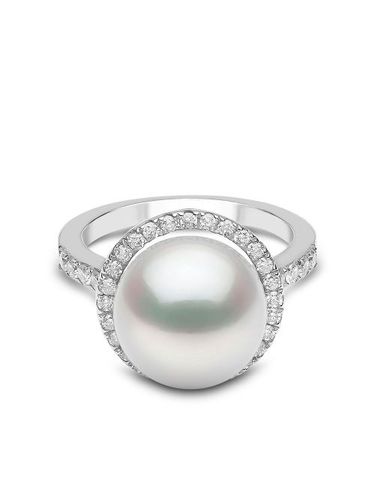 Bague Classic en or blanc 18ct ornée de perles des mers du sud et de diamants - Yoko London - Modalova