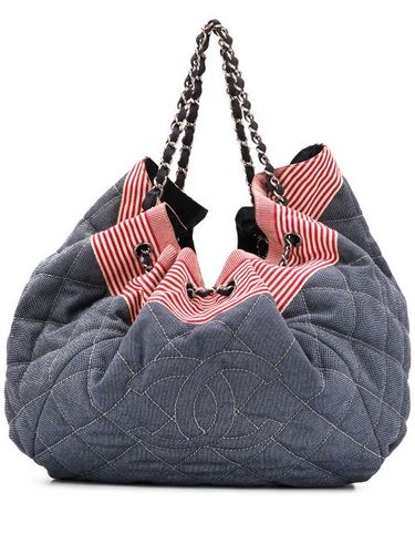 Sac cabas CC matelassé en jean (2008-2009) - CHANEL Pre-Owned - Modalova