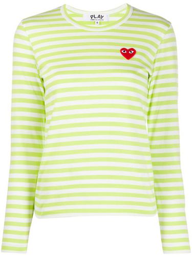 T-shirt rayé à patch brodé - Comme Des Garçons Play - Modalova