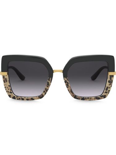 Lunettes de soleil Half Print à monture carrée - Dolce & Gabbana Eyewear - Modalova