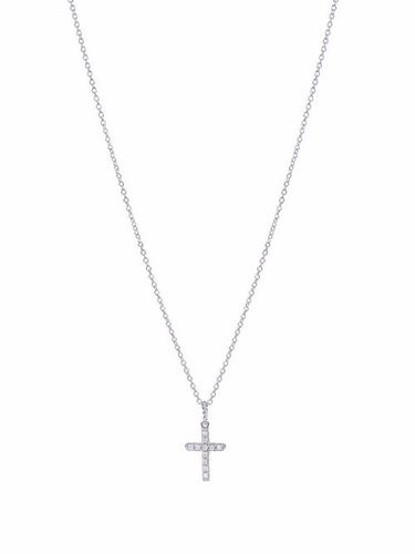 Collier Cable Collectibles Cross en or blanc 18ct serti de diamants - David Yurman - Modalova