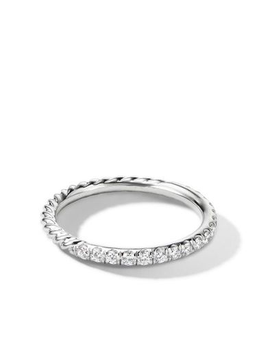 Bague Cable Collectibles en or blanc 18ct pavée de diamants (2 mm) - David Yurman - Modalova