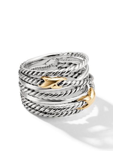 Bague Double X Crossover en or 18ct et sterling (13 mm) - David Yurman - Modalova