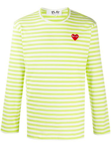 T-shirt rayé à patch cœur - Comme Des Garçons Play - Modalova