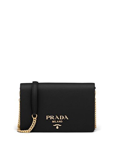 Sac porté épaule à plaque logo - Prada - Modalova