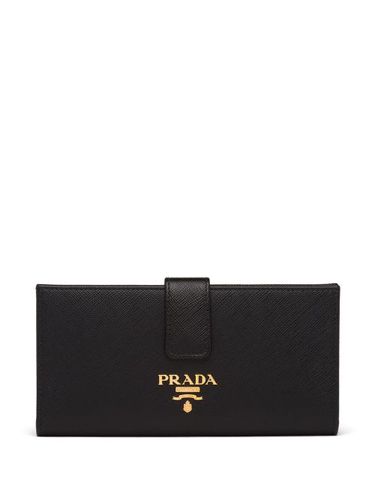 Grand portefeuille à plaque logo - Prada - Modalova