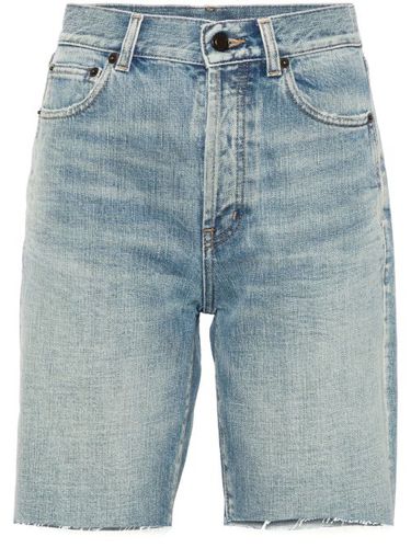 Short en jean à taille haute - Saint Laurent - Modalova