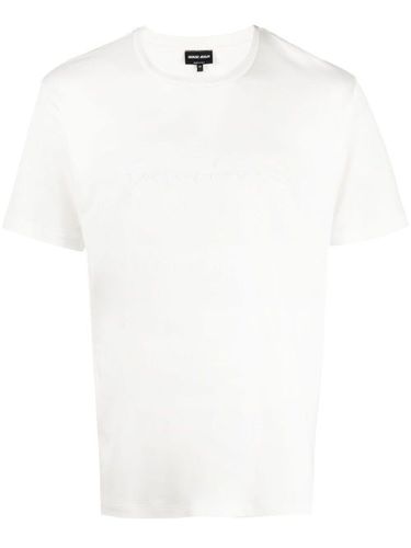 T-shirt à logo brodé - Giorgio Armani - Modalova