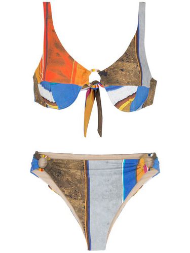 Amir Slama bikini à rayures - Bleu - Amir Slama - Modalova