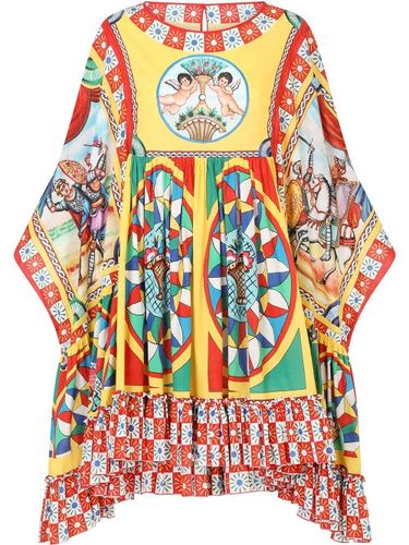 Caftan en coton à imprimé Carretto - Dolce & Gabbana - Modalova