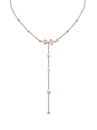 Collier Trend en 18ct orné de perles d'eau douce et de diamants - Yoko London - Modalova