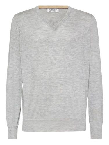 Pull à col v - Brunello Cucinelli - Modalova