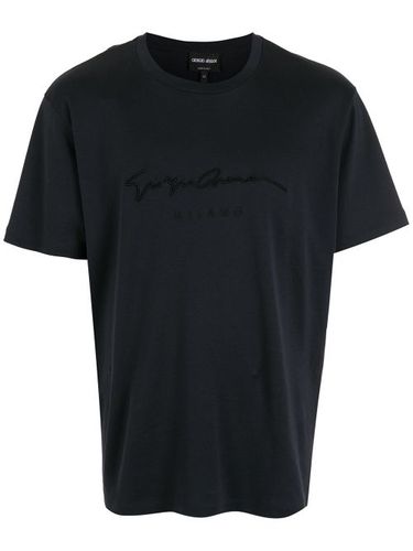 T-shirt à logo brodé - Giorgio Armani - Modalova