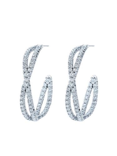 Petits anneaux Fidelity en or blanc 18ct ornés de diamants - KWIAT - Modalova