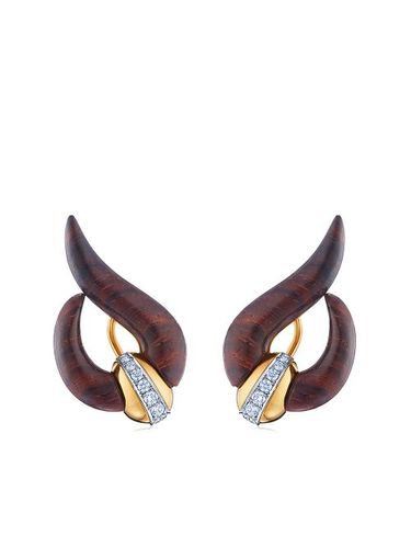 Boucles d'oreilles Cocobolo en 18ct orné de diamants - FRED LEIGHTON - Modalova