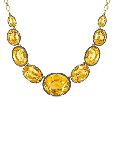 Collier Semi Riviere en 18ct orné de citrine - FRED LEIGHTON - Modalova