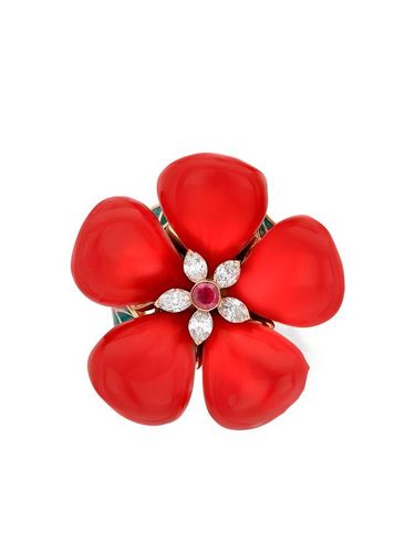 Bague Wildflower Dragonfly en 18ct ornées de diamants et rubis - Pragnell - Modalova