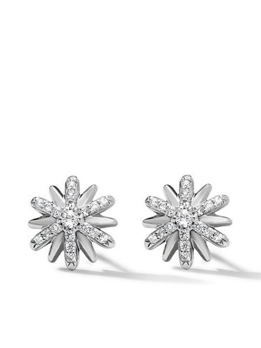 Puces d'oreilles Petite Starburst en sterling pavées de diamants (10 mm) - David Yurman - Modalova