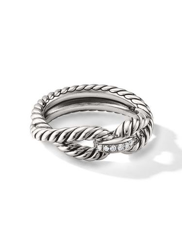 Bague Cable Loop en sterling sertie de diamants - David Yurman - Modalova