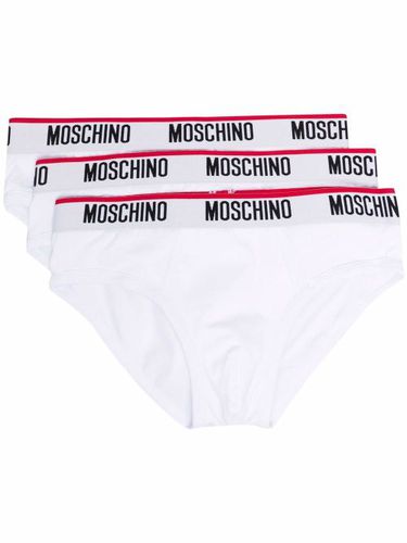 Lot de trois slips à bande logo - Moschino - Modalova