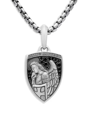 Pendentif St. Michael en sterling pavé de diamants (26 mm) - David Yurman - Modalova