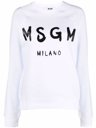 MSGM sweat à logo imprimé - Blanc - MSGM - Modalova