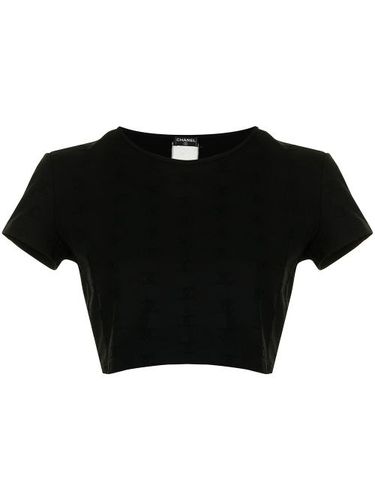 T-shirt crop à logo brodé - CHANEL Pre-Owned - Modalova