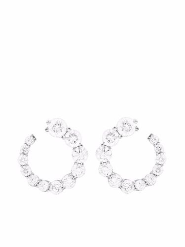 Puces d'oreilles Aria en or blanc 18ct ornées de diamants - Melissa Kaye - Modalova
