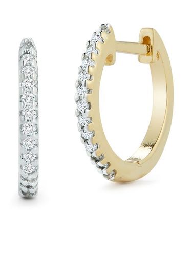 Boucles d'oreilles en 14ct à détails de diamants - Mateo - Modalova