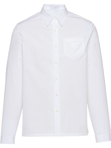 T-shirt en coton à logo triangle - Prada - Modalova