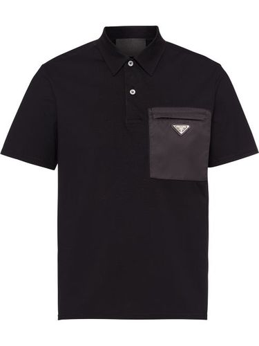 Prada polo à plaque logo - Noir - Prada - Modalova