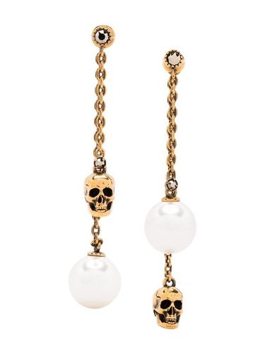 Boucles d'oreille pendantes à ornements - Alexander McQueen - Modalova