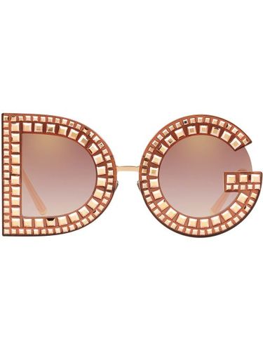 Lunettes de soleil DG Glitter à monture ronde - Dolce & Gabbana Eyewear - Modalova