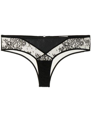 Culotte brodée en cuir vegan brodé - Fleur Du Mal - Modalova