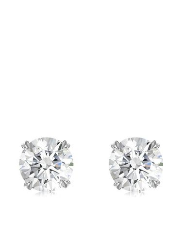 Puces d'oreilles Windsor en or blanc 18ct à diamant - Pragnell - Modalova