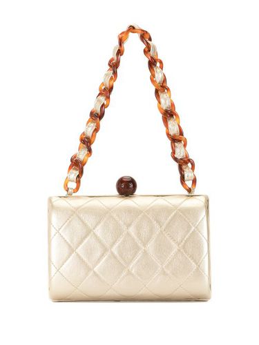 Sac à main métallisé à anse contrastante (1997) - CHANEL Pre-Owned - Modalova