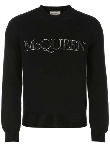 Pull en maille à logo brodé - Alexander McQueen - Modalova